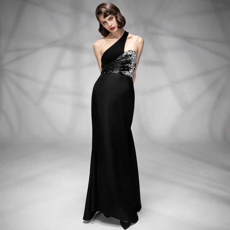 Embroidered Evening Gown