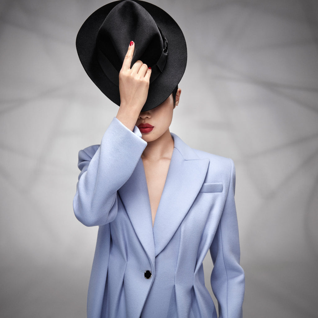 Full-Length Pleated Wool Coat