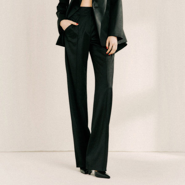 Straight-Cut Suit Trousers