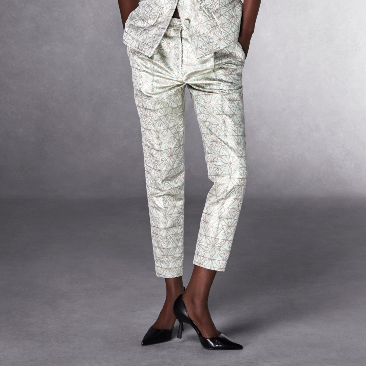 Tailored Jacquard Trousers
