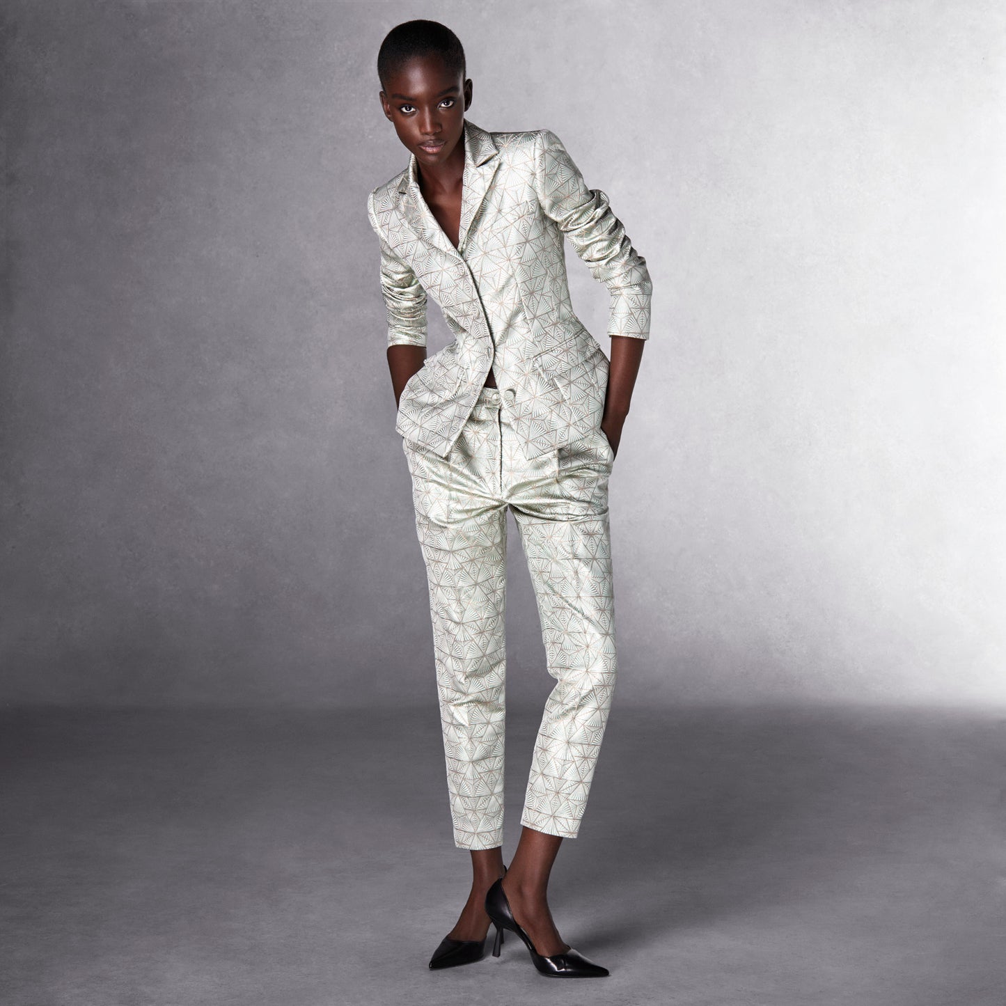 Tailored Jacquard Trousers